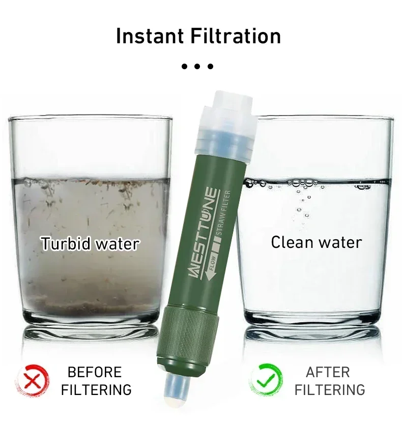Water Purification Straw - Westtune Açık Mini Kamp Arıtma Su