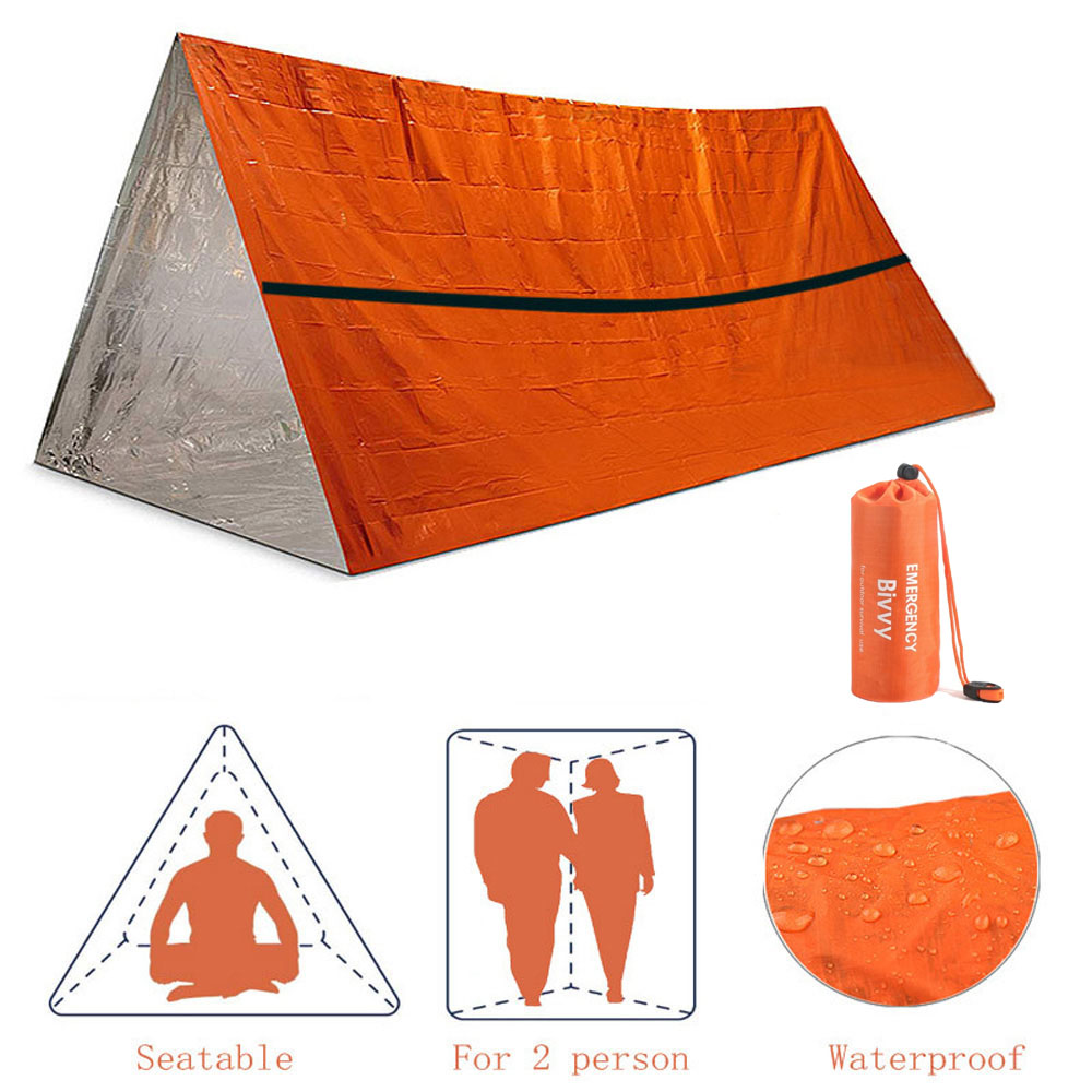 Emergency Mylar Tent - 2 kişi Acil Barınak Bivy hayatta