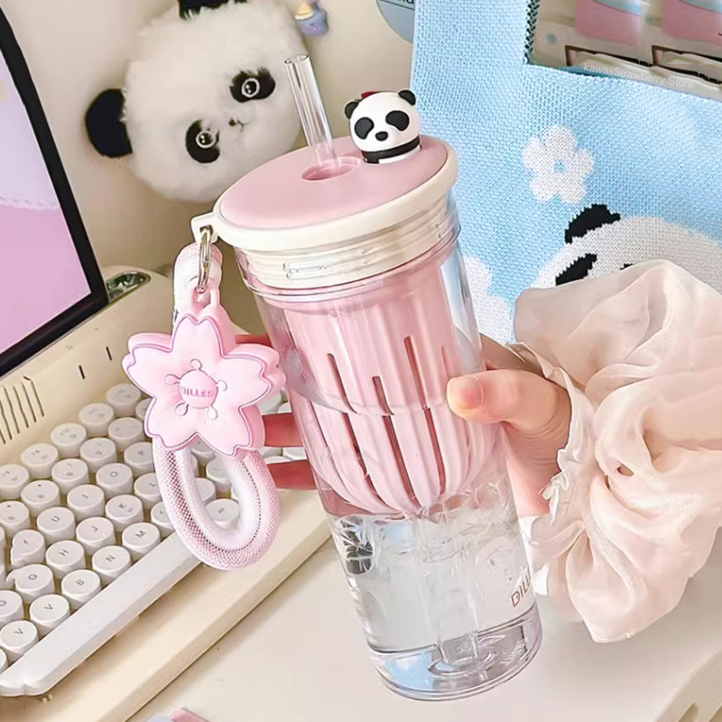 Water Purification Straw - 650ml Kawaii su filtreli şişe sevimli