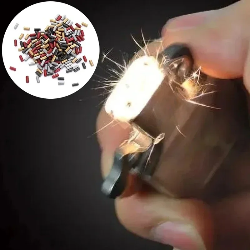 Fire Starting Kit - 100 adet çakmaktaşı altın siyah üniversal