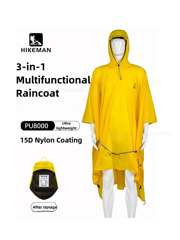 Emergency Poncho Rain - 15D/210T Yağmurluk Su Geçirmez Yağmur Panço