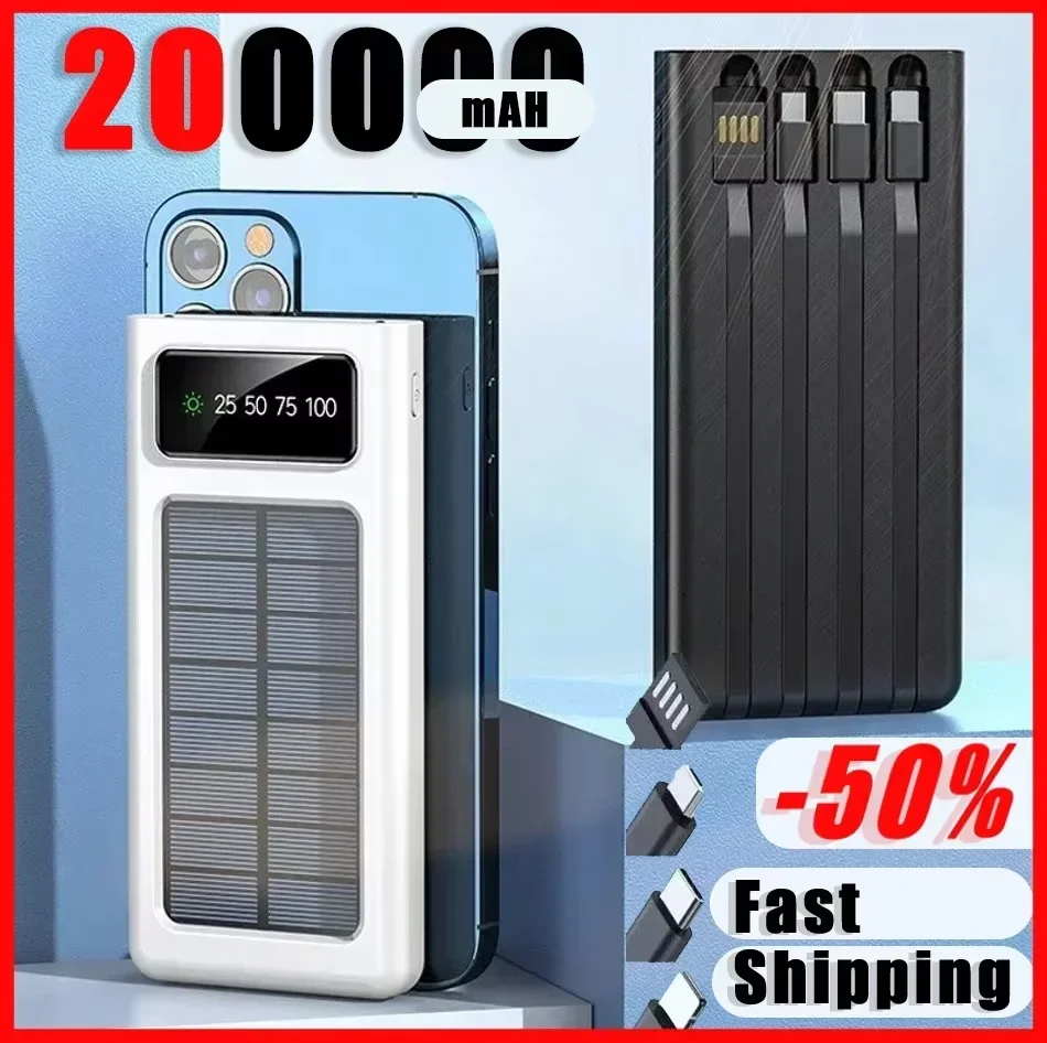 200000 mAh Güneş Enerjisi Bank - Solar Emergency Charger incelemesi ve fiyatı
