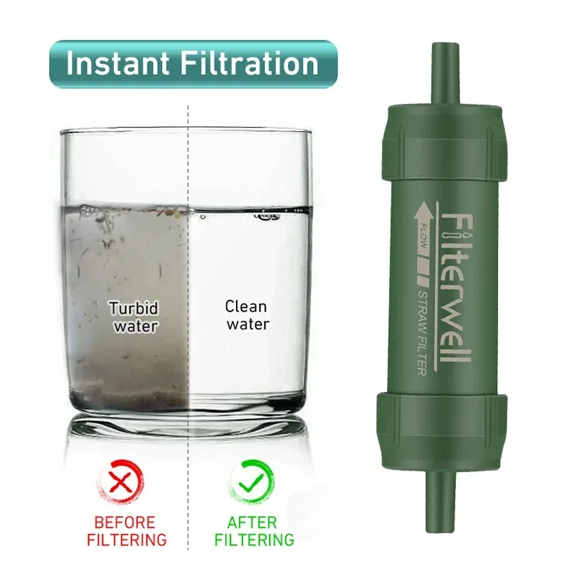 1 adet açık Mini su filtresi s - Water Purification Straw incelemesi ve fiyatı
